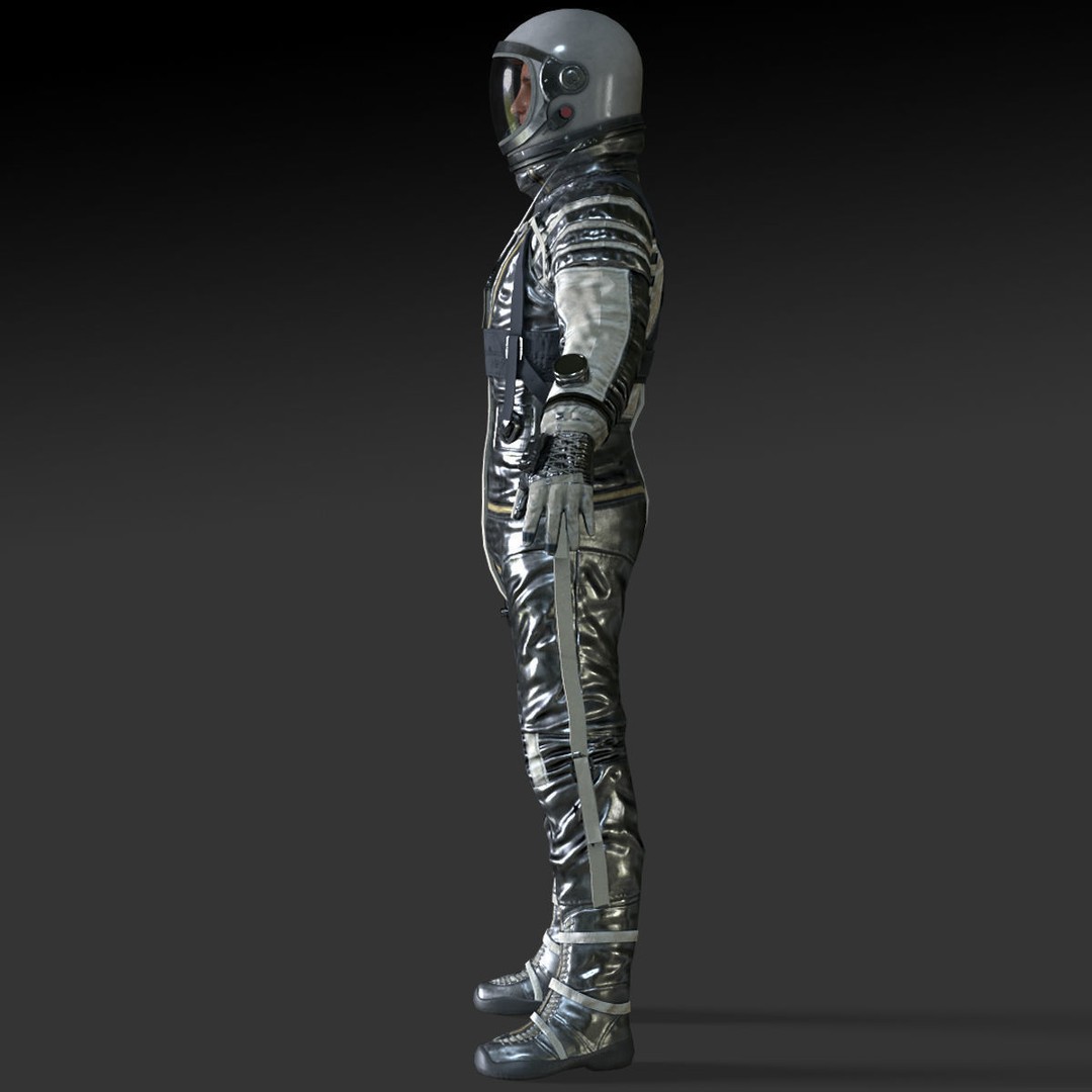 Space Suit 3D Model – Low Poly Rigged Character for Games, FBX - View 15