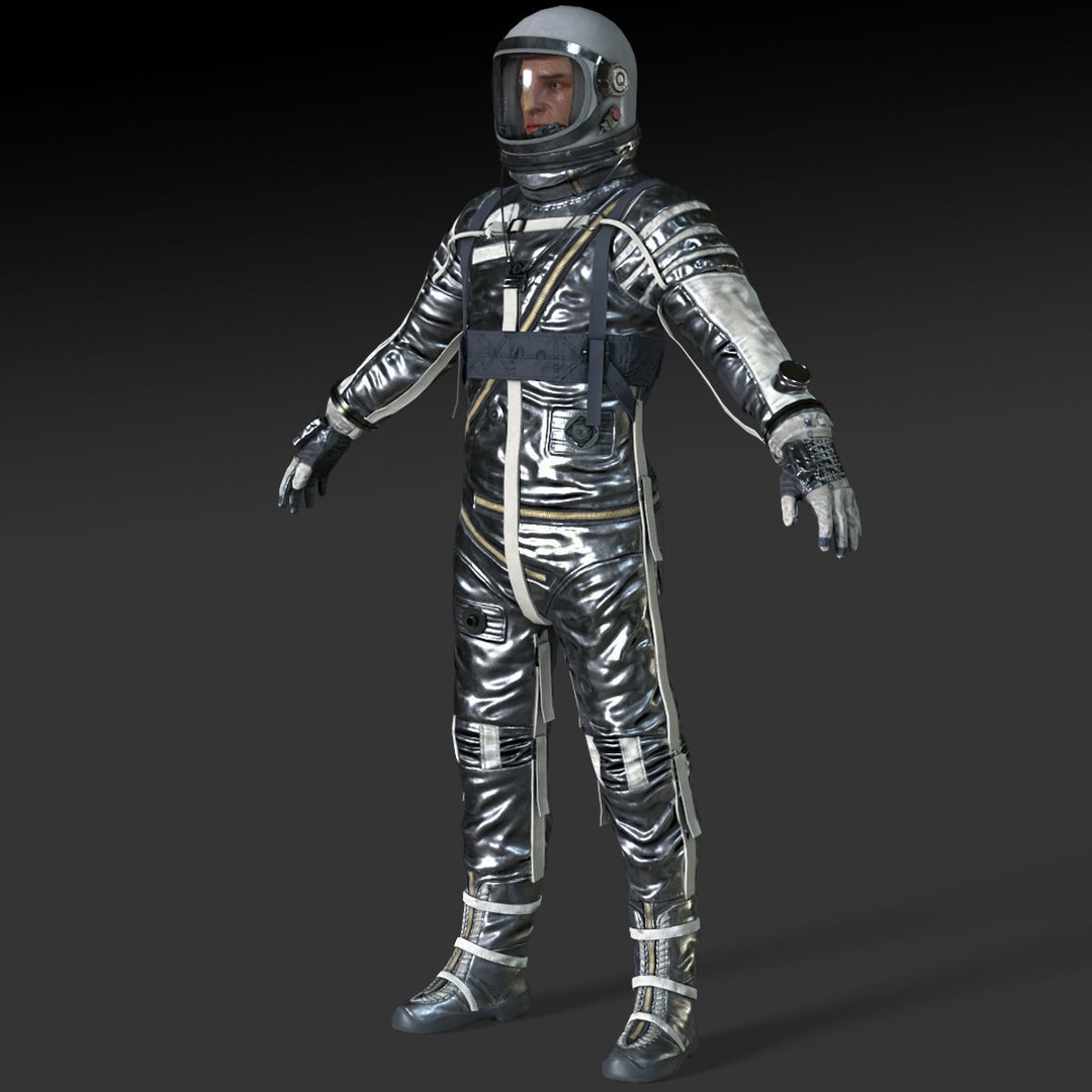 Space Suit 3D Model – Low Poly Rigged Character for Games, FBX - View 16