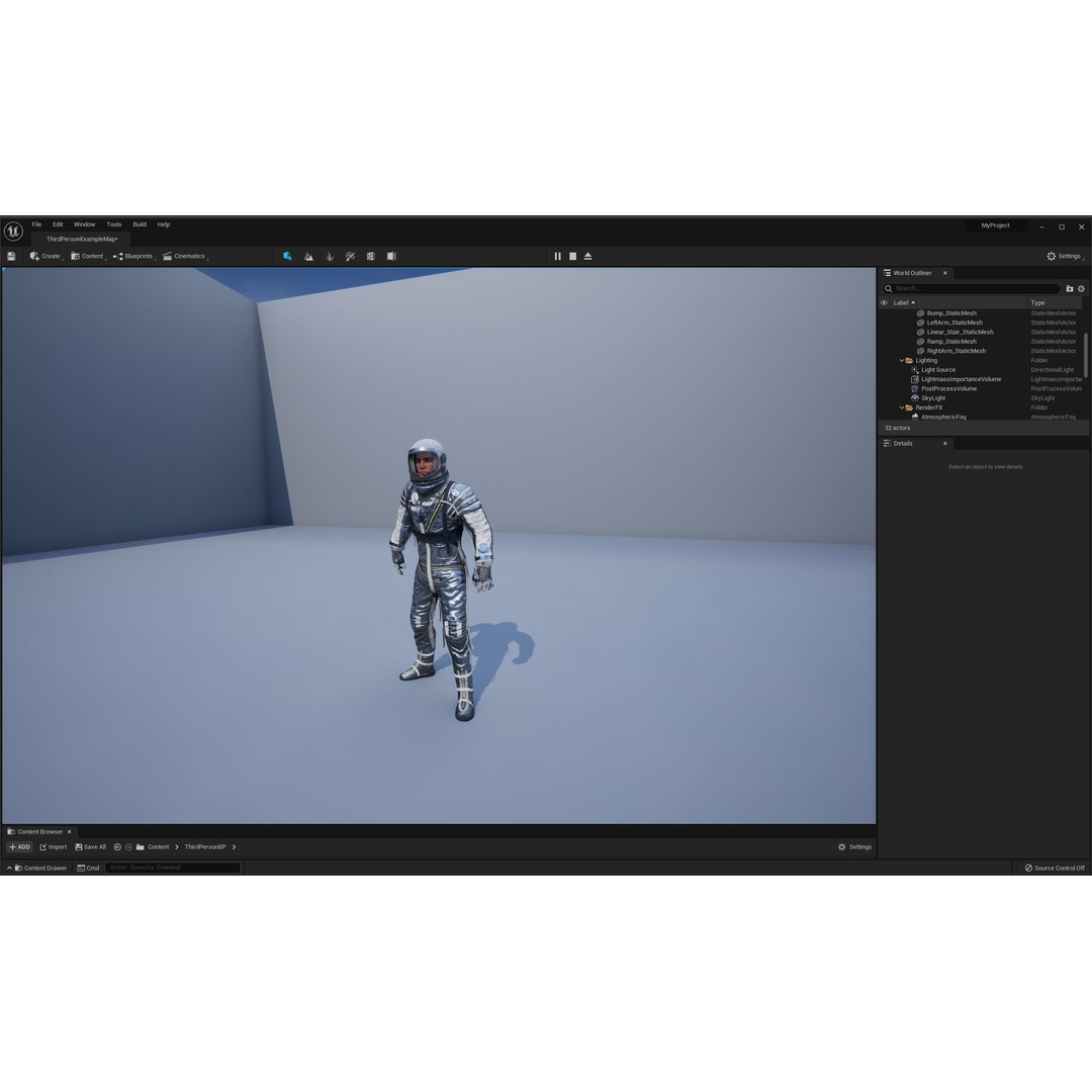 Space Suit 3D Model – Low Poly Rigged Character for Games, FBX - View 17