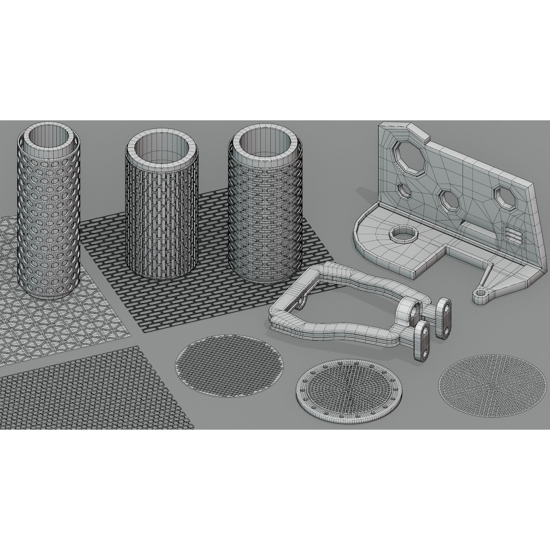 Hard Surface Mechanical Kitbash - Low-Poly 3D Model