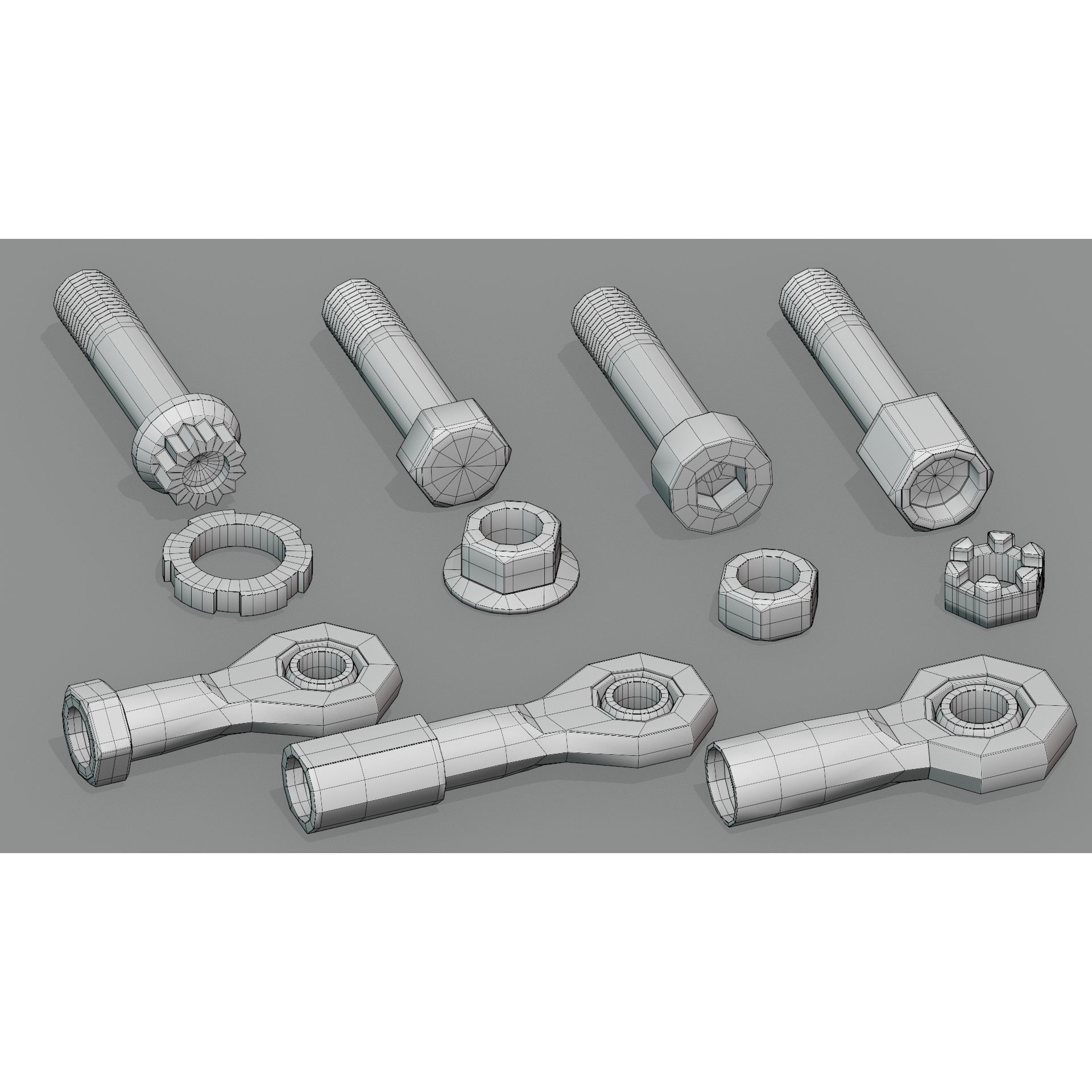 Hard Surface Mechanical Kitbash - Low-Poly 3D Model - View 13