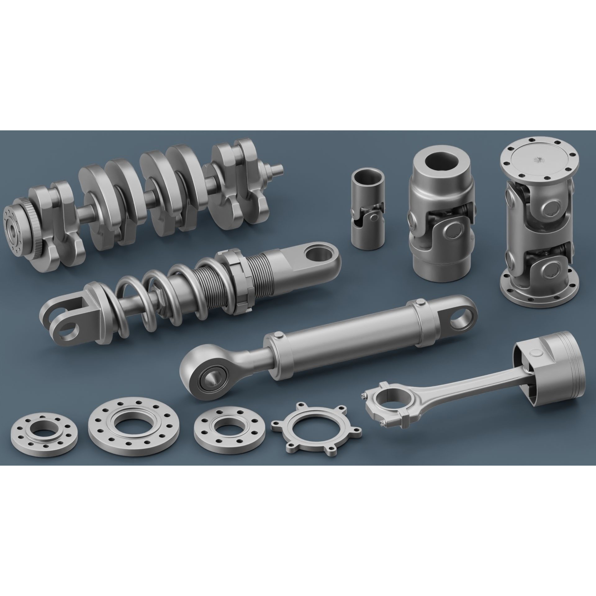 Hard Surface Mechanical Kitbash - Low-Poly 3D Model - View 3