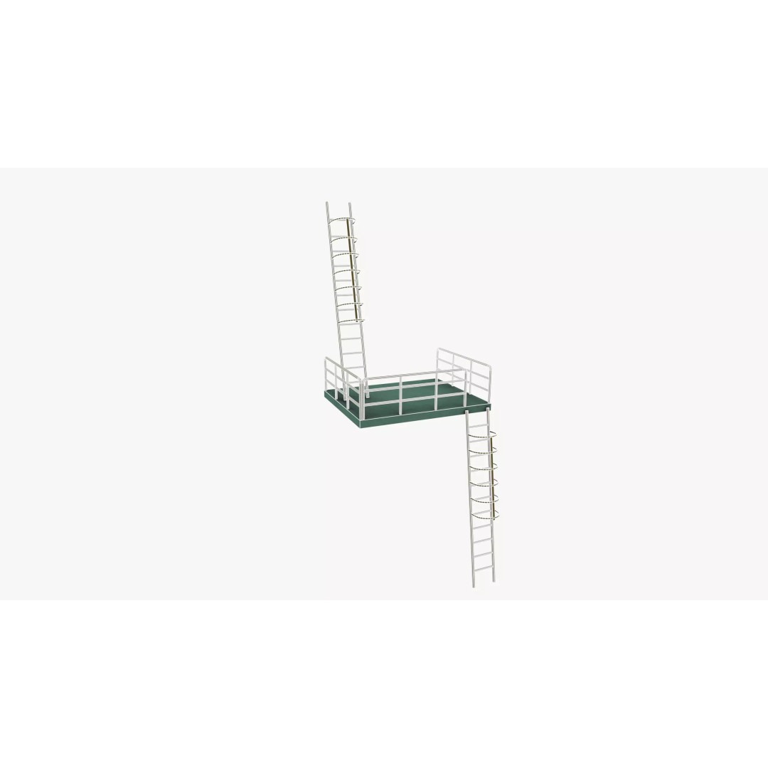 Staircase 3D Model – Modern Design with PBR Textures, FBX - View 18