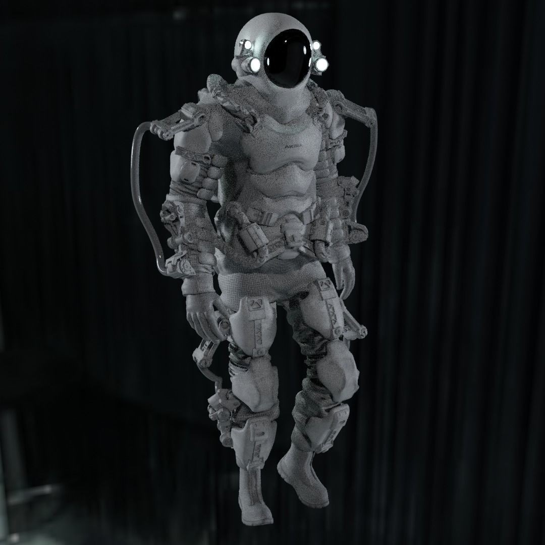 Astro Ranger 3D Model – Low Poly Sci-Fi Space Suit, FBX