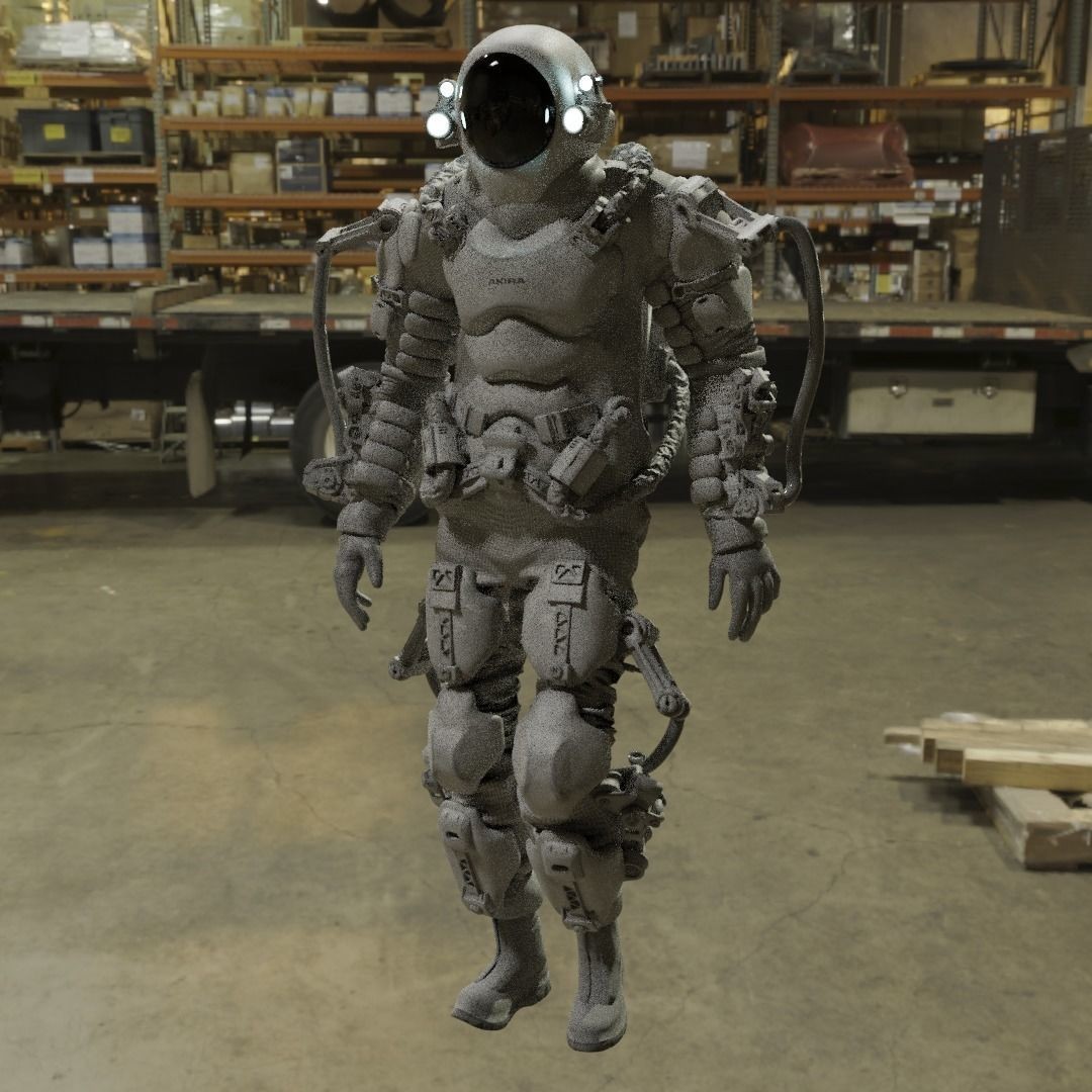 Astro Ranger 3D Model – Low Poly Sci-Fi Space Suit, FBX - View 10