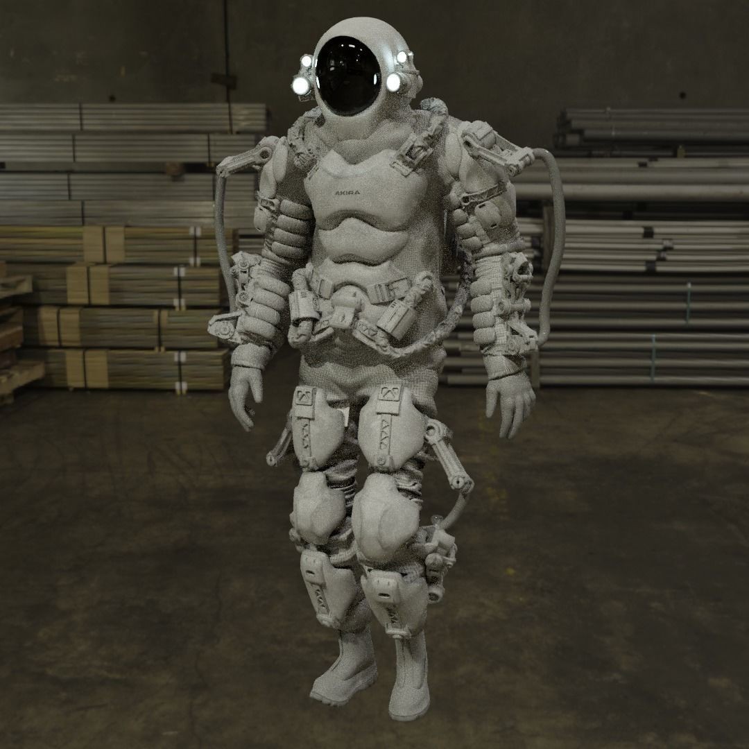 Astro Ranger 3D Model – Low Poly Sci-Fi Space Suit, FBX - View 11