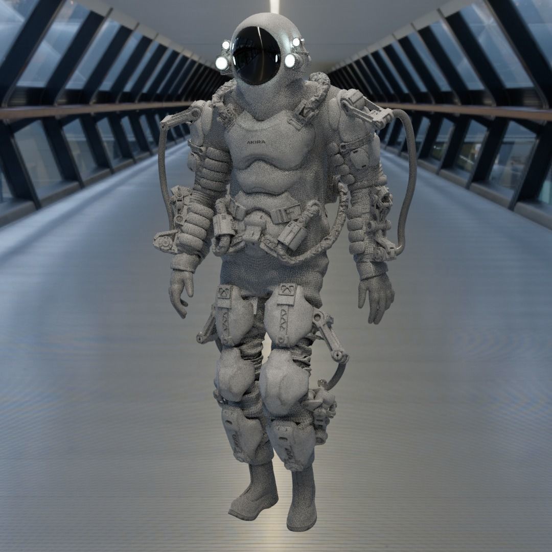 Astro Ranger 3D Model – Low Poly Sci-Fi Space Suit, FBX - View 12