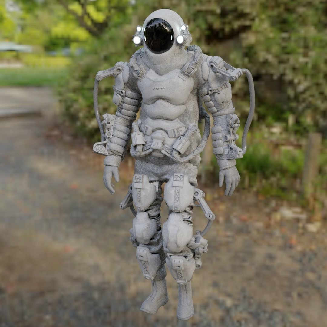 Astro Ranger 3D Model – Low Poly Sci-Fi Space Suit, FBX - View 14