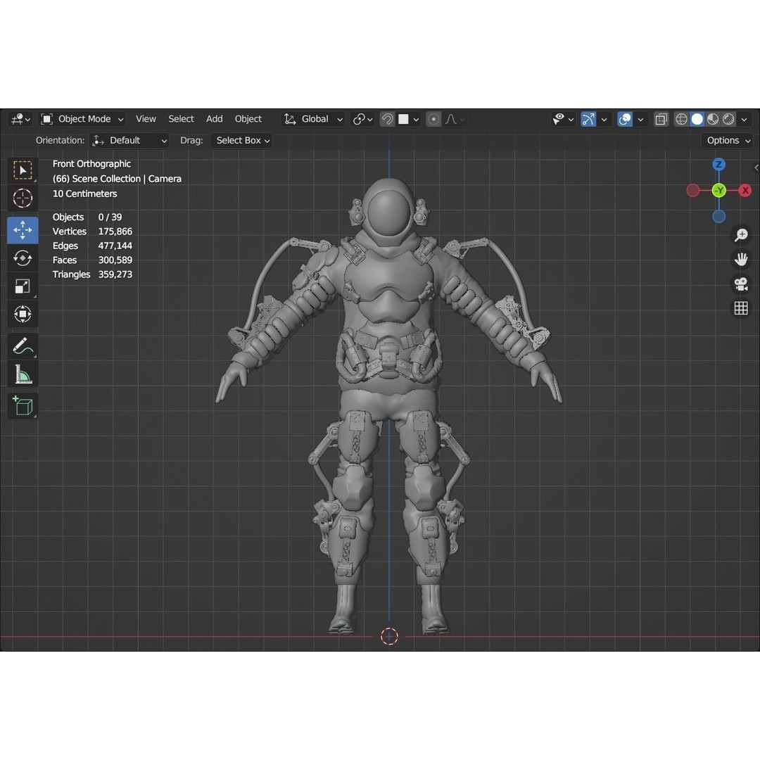 Astro Ranger 3D Model – Low Poly Sci-Fi Space Suit, FBX - View 20