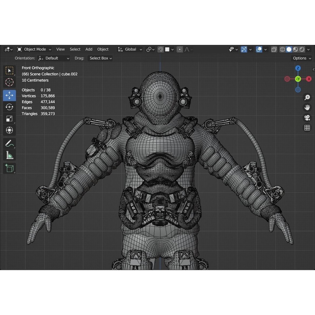 Astro Ranger 3D Model – Low Poly Sci-Fi Space Suit, FBX - View 21
