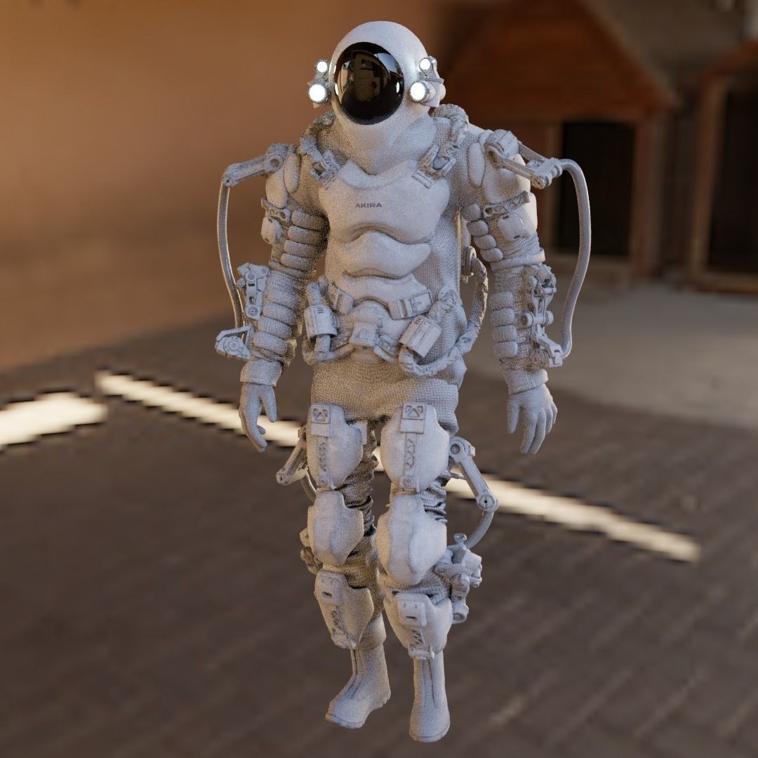 Astro Ranger 3D Model – Low Poly Sci-Fi Space Suit, FBX - View 24