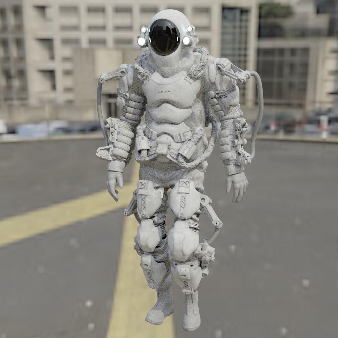 Astro Ranger 3D Model – Low Poly Sci-Fi Space Suit, FBX - View 25