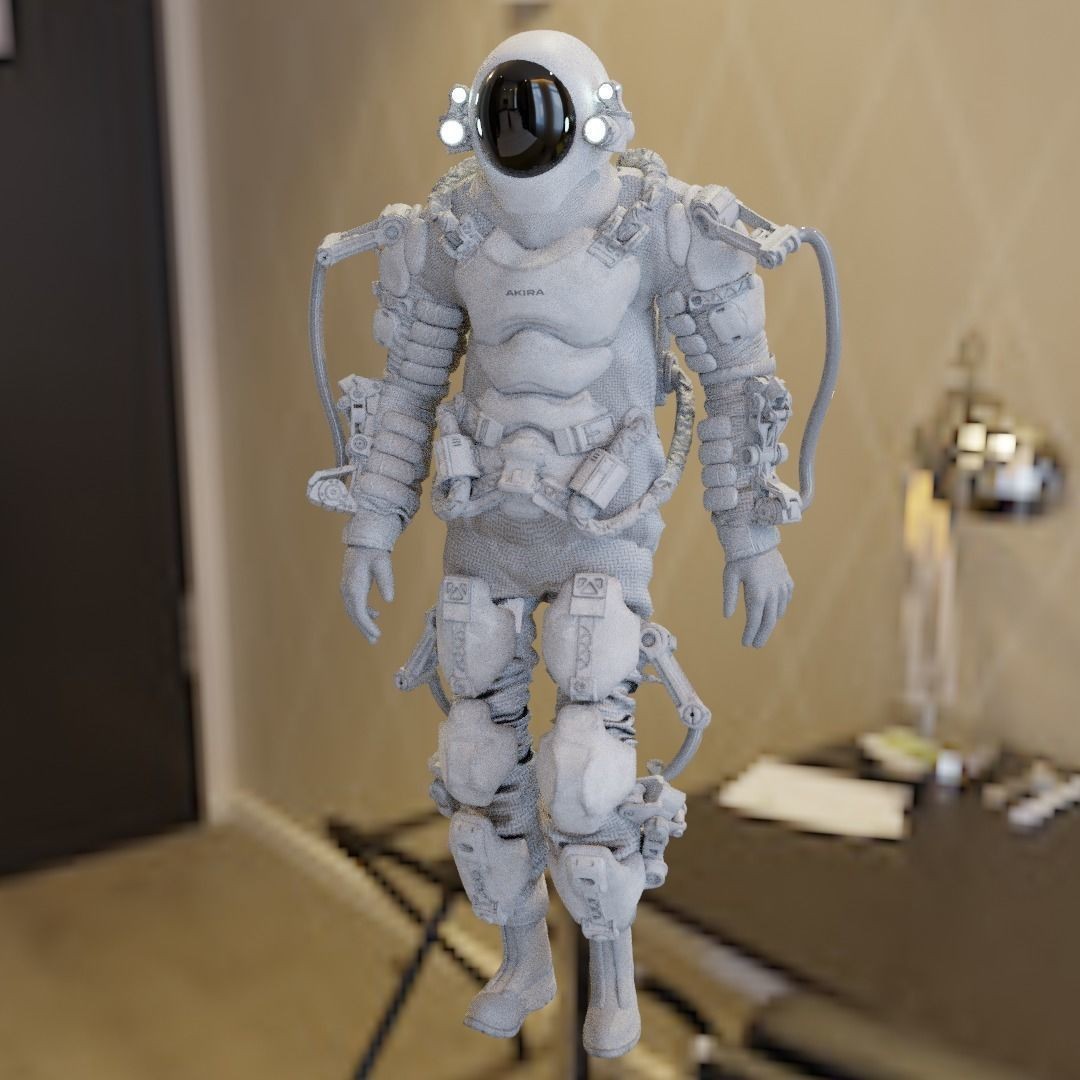 Astro Ranger 3D Model – Low Poly Sci-Fi Space Suit, FBX - View 26