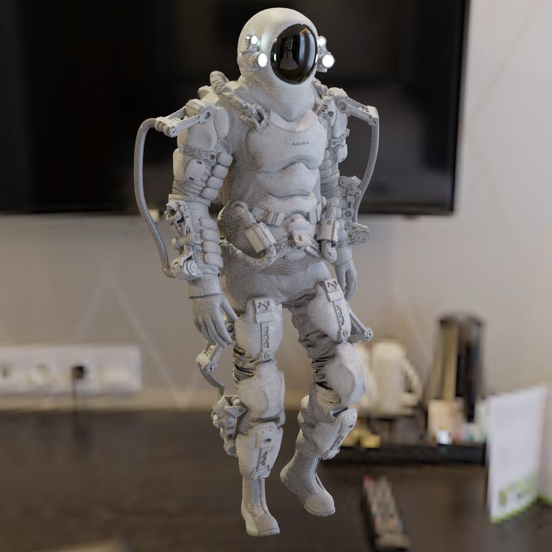 Astro Ranger 3D Model – Low Poly Sci-Fi Space Suit, FBX - View 27