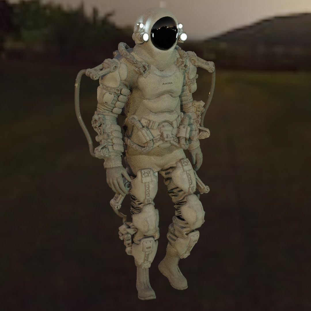 Astro Ranger 3D Model – Low Poly Sci-Fi Space Suit, FBX - View 29