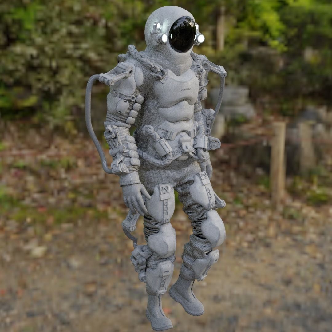 Astro Ranger 3D Model – Low Poly Sci-Fi Space Suit, FBX - View 3