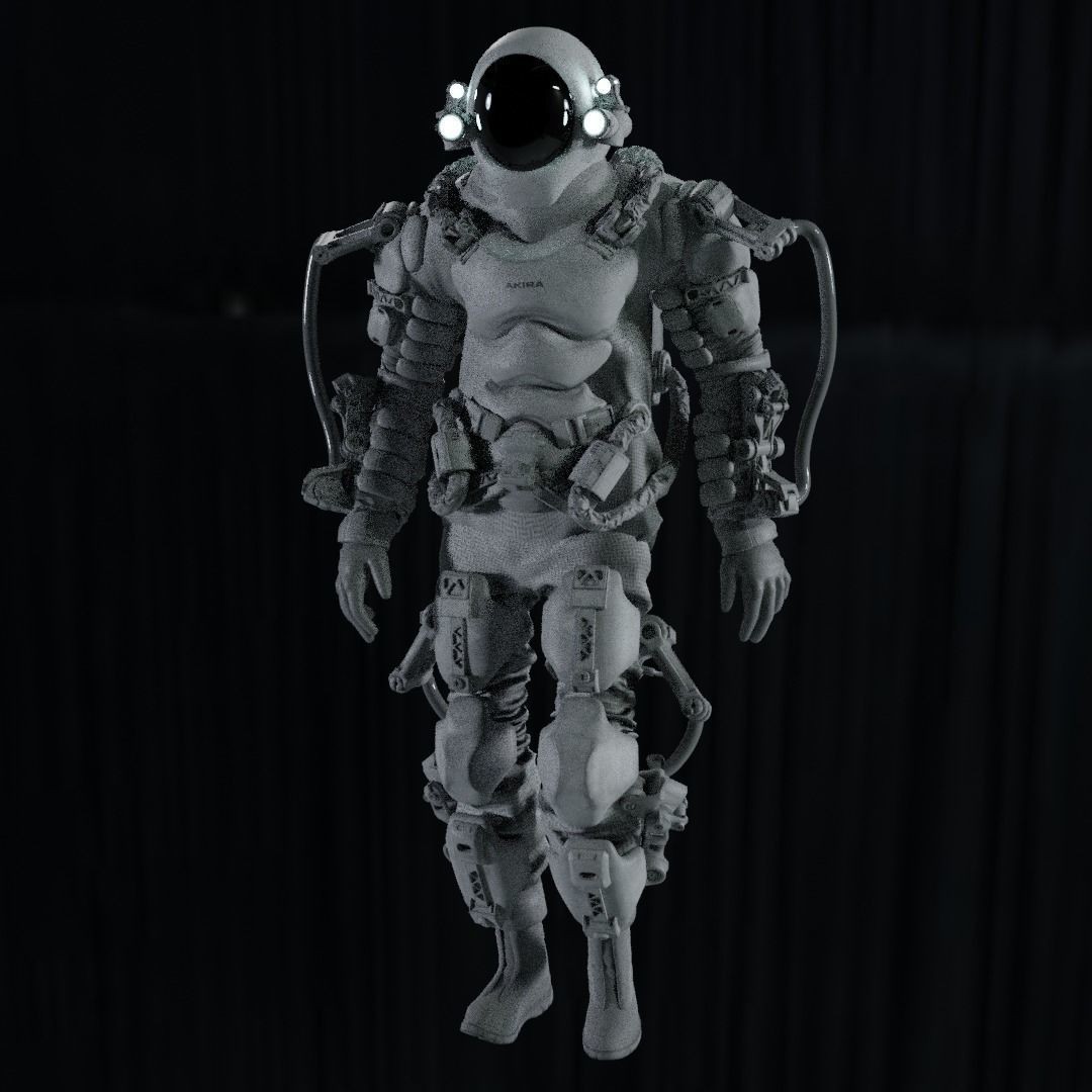 Astro Ranger 3D Model – Low Poly Sci-Fi Space Suit, FBX - View 4