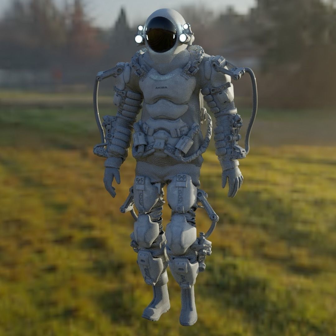 Astro Ranger 3D Model – Low Poly Sci-Fi Space Suit, FBX - View 5