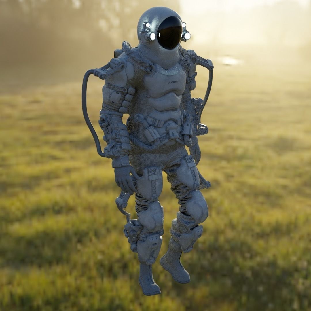 Astro Ranger 3D Model – Low Poly Sci-Fi Space Suit, FBX - View 6