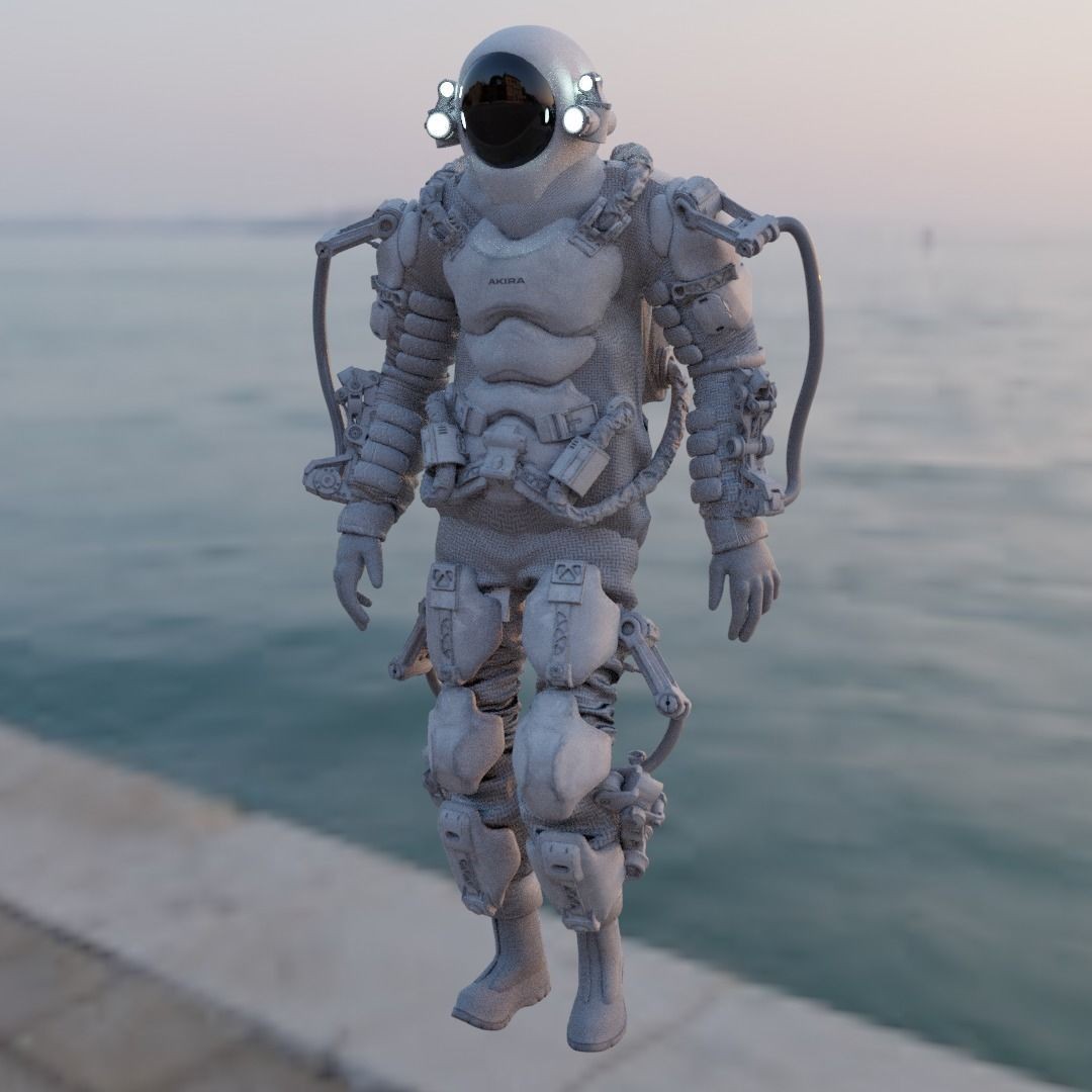 Astro Ranger 3D Model – Low Poly Sci-Fi Space Suit, FBX - View 8