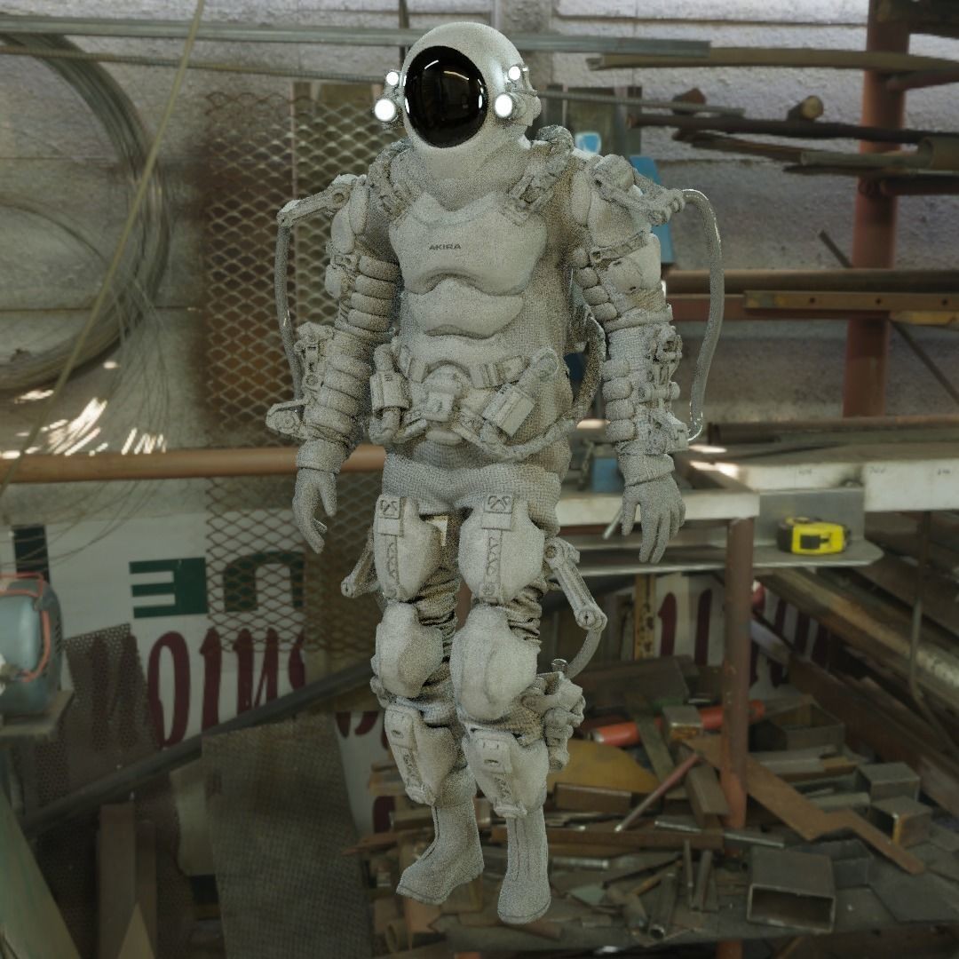 Astro Ranger 3D Model – Low Poly Sci-Fi Space Suit, FBX - View 9