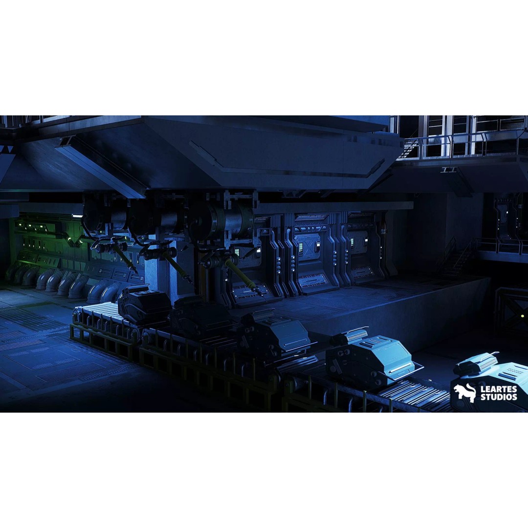 Sci-Fi Robot Factory 3D Model – Low Poly Environment, Game Ready, FBX - View 11
