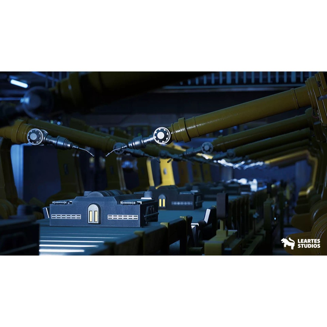 Sci-Fi Robot Factory 3D Model – Low Poly Environment, Game Ready, FBX - View 16