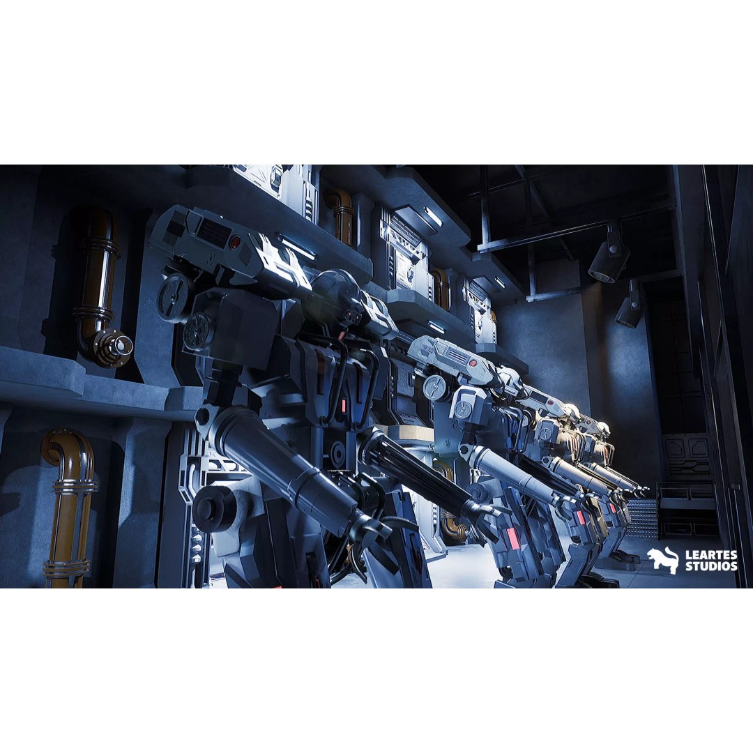 Sci-Fi Robot Factory 3D Model – Low Poly Environment, Game Ready, FBX - View 17