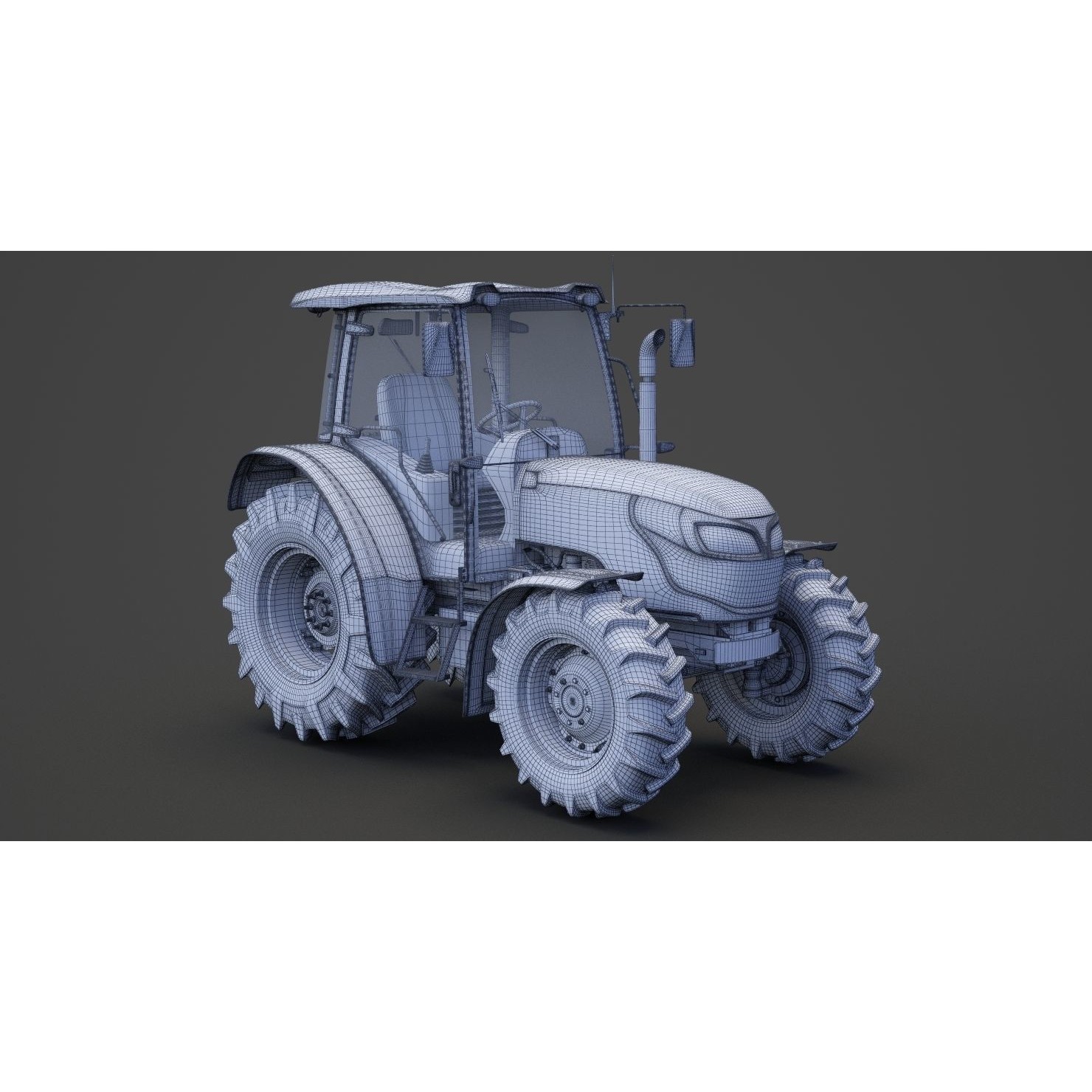 Generic Tractor 01 - Game-Ready 3D Model - View 22