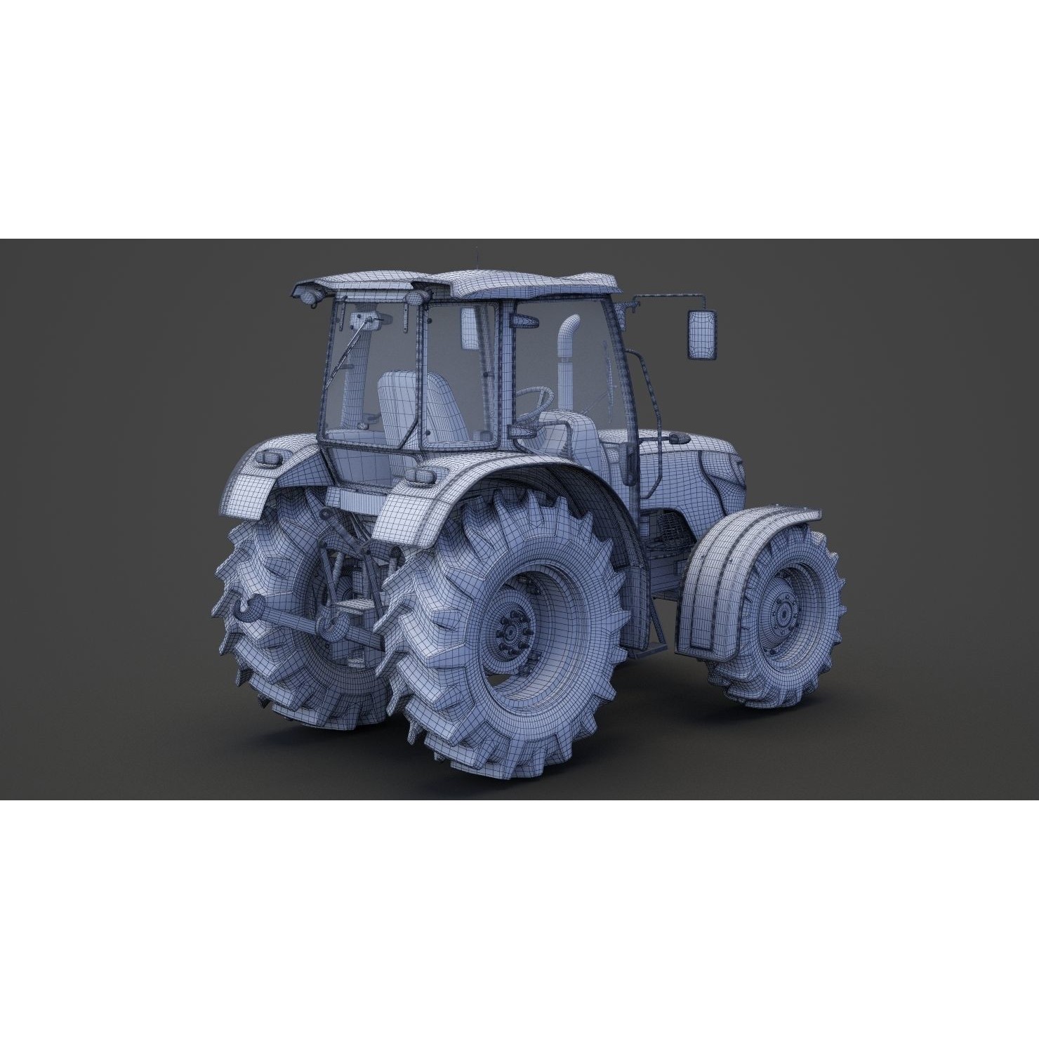Generic Tractor 01 - Game-Ready 3D Model - View 23