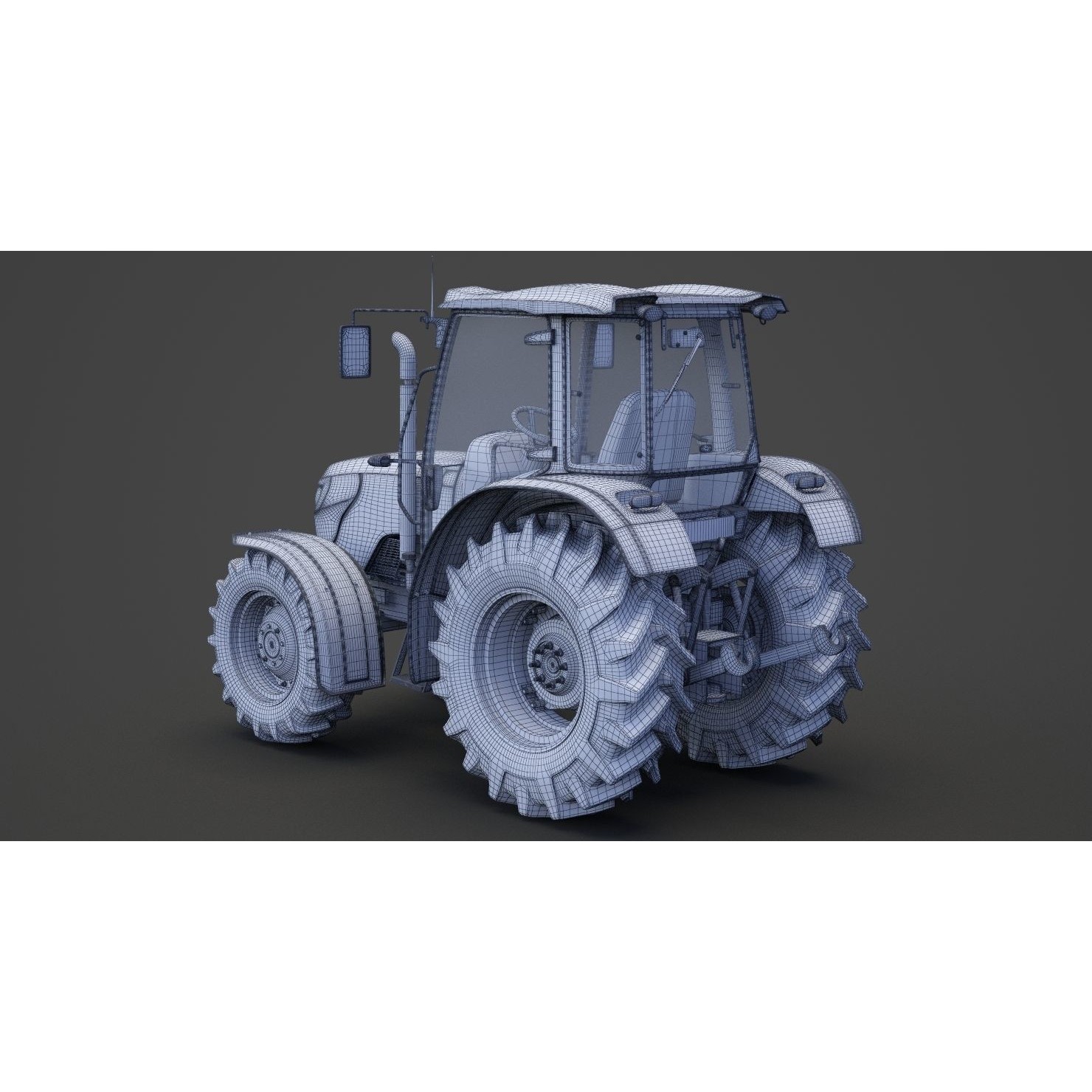 Generic Tractor 01 - Game-Ready 3D Model - View 24