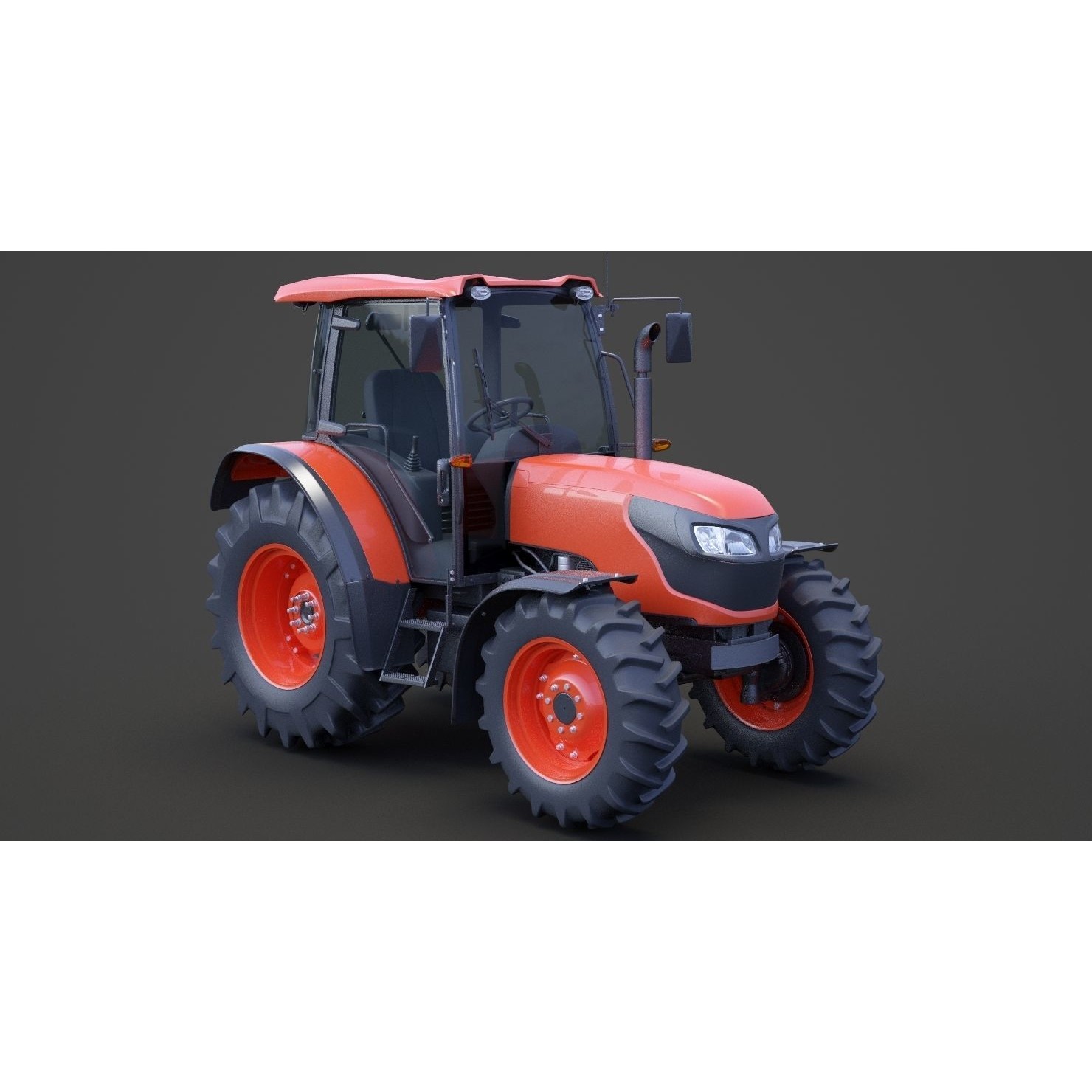 Generic Tractor 01 - Game-Ready 3D Model - View 4