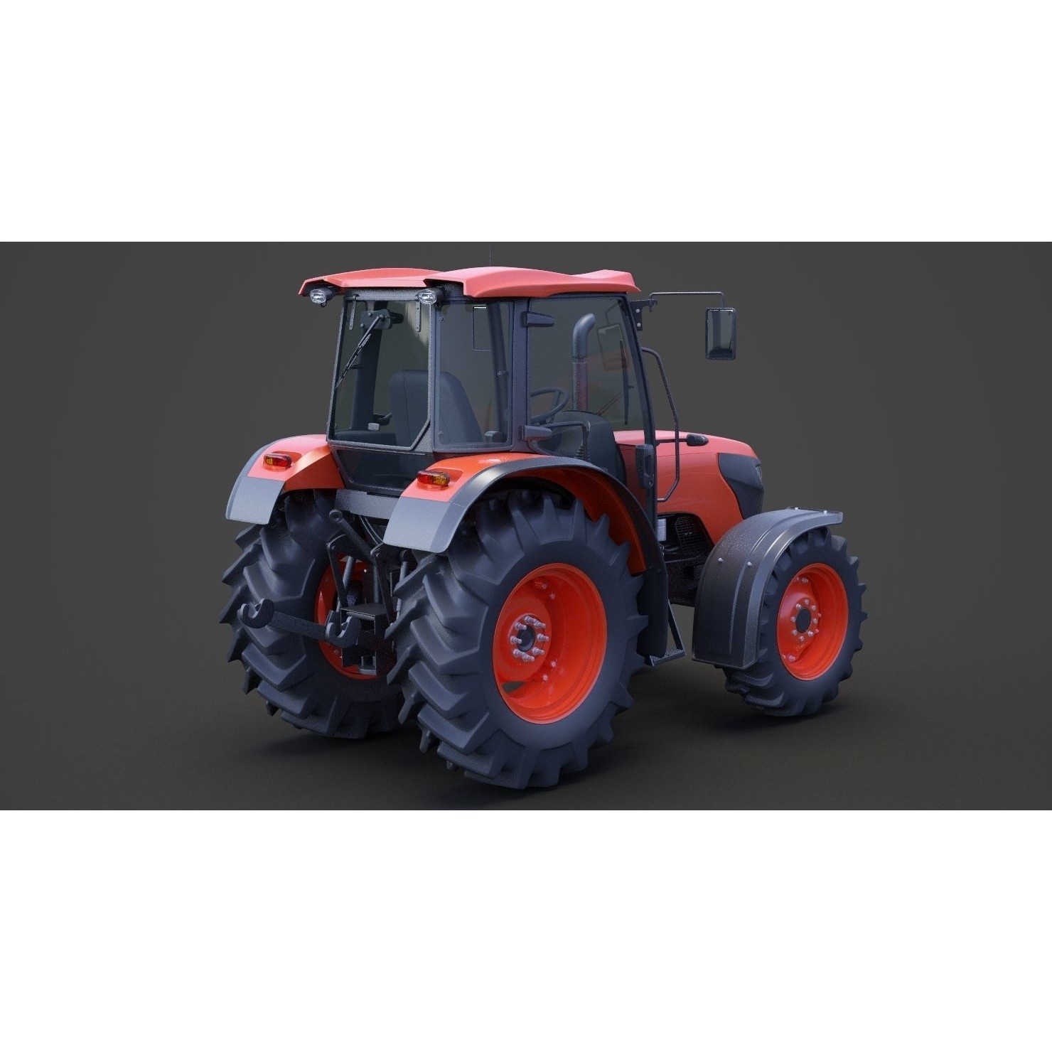 Generic Tractor 01 - Game-Ready 3D Model - View 6