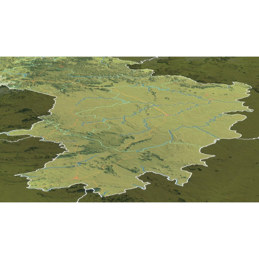 Guinea Map 3D Model – Realistic Satellite Terrain, 18K Textures - View 14