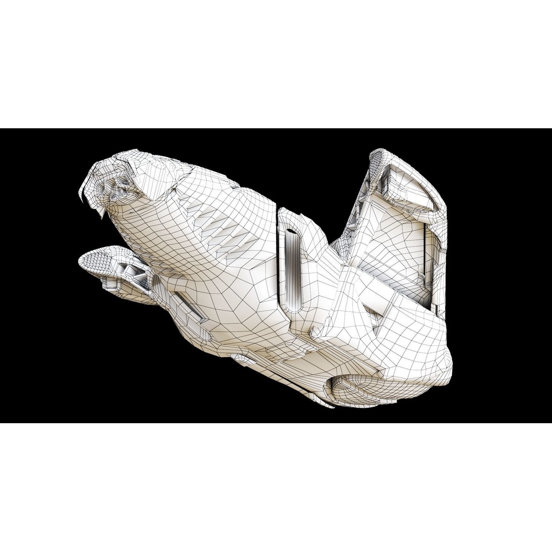 Sci-Fi Cargo Ship 3D Model – Low Poly Game Asset, FBX - View 11