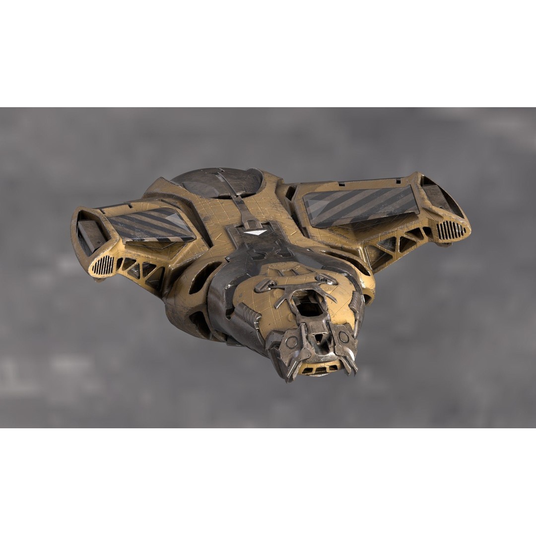 Sci-Fi Cargo Ship 3D Model – Low Poly Game Asset, FBX - View 14
