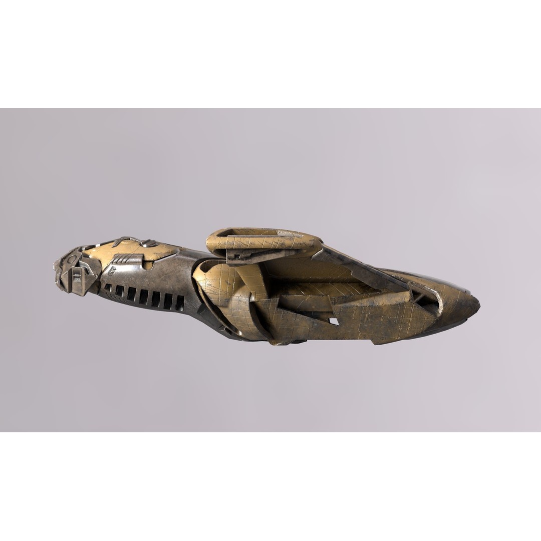 Sci-Fi Cargo Ship 3D Model – Low Poly Game Asset, FBX - View 15