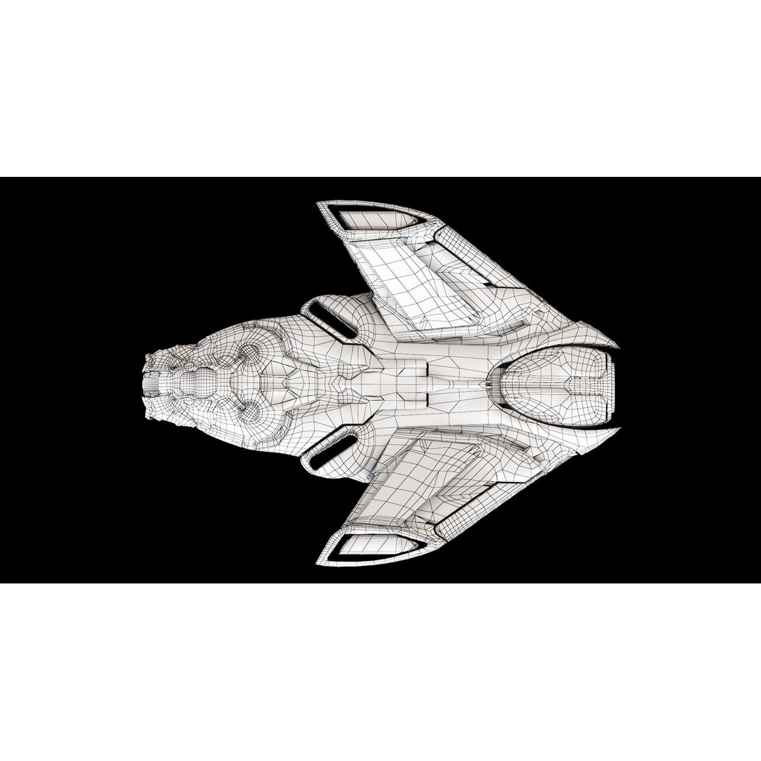 Sci-Fi Cargo Ship 3D Model – Low Poly Game Asset, FBX - View 7