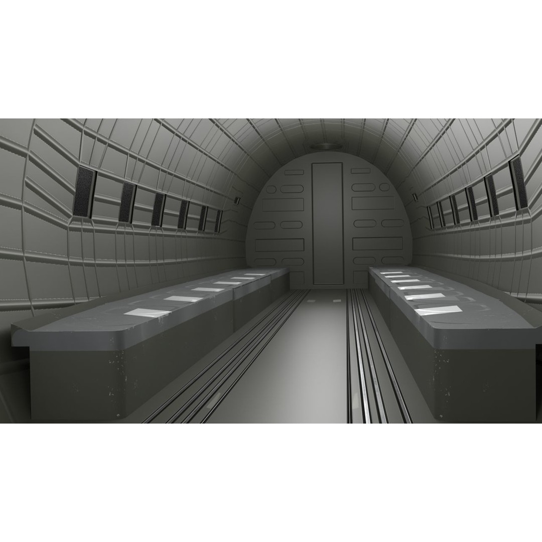 Douglas C47 Skytrain 3D Model – Low Poly Military Aircraft, FBX, OBJ