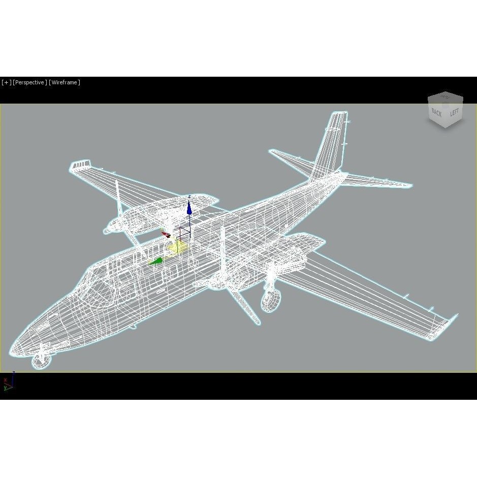 Turbo Commander 690 3D Model – Low Poly Static Aircraft with PBR Textures - View 12