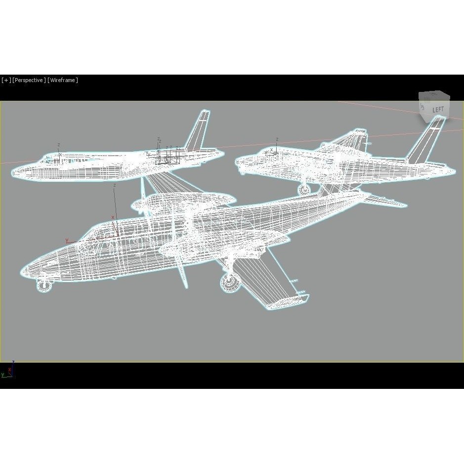Turbo Commander 690 3D Model – Low Poly Static Aircraft with PBR Textures - View 13