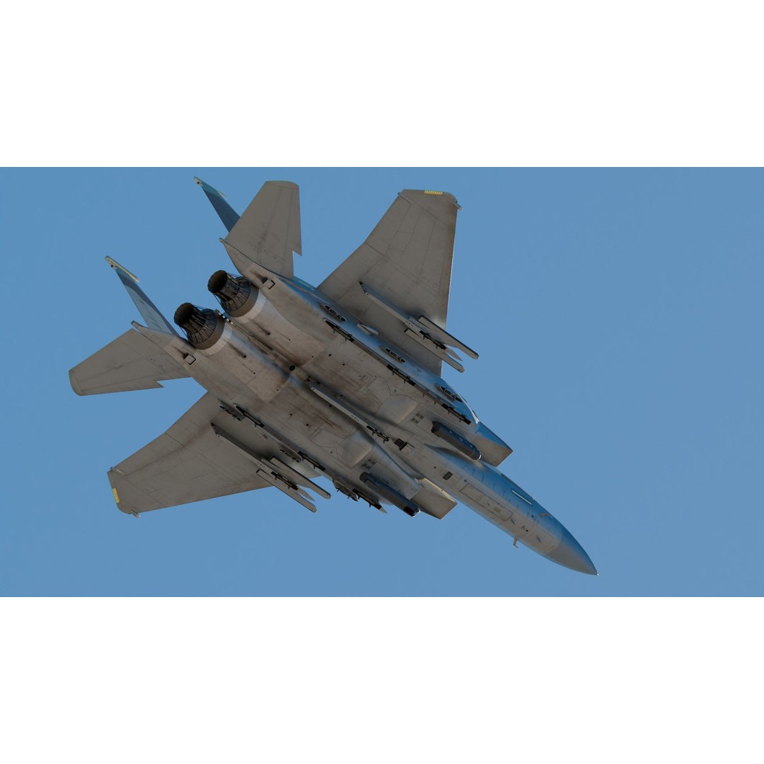 McDonnell Douglas F-15E Strike Eagle 3D Model – High Poly Game Asset, PBR Textures - View 5