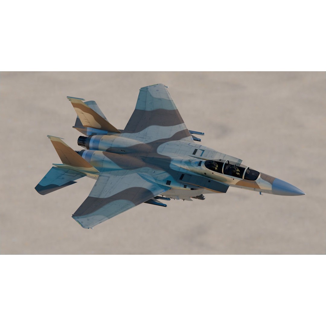 McDonnell Douglas F-15E Strike Eagle 3D Model – High Poly Game Asset, PBR Textures - View 6