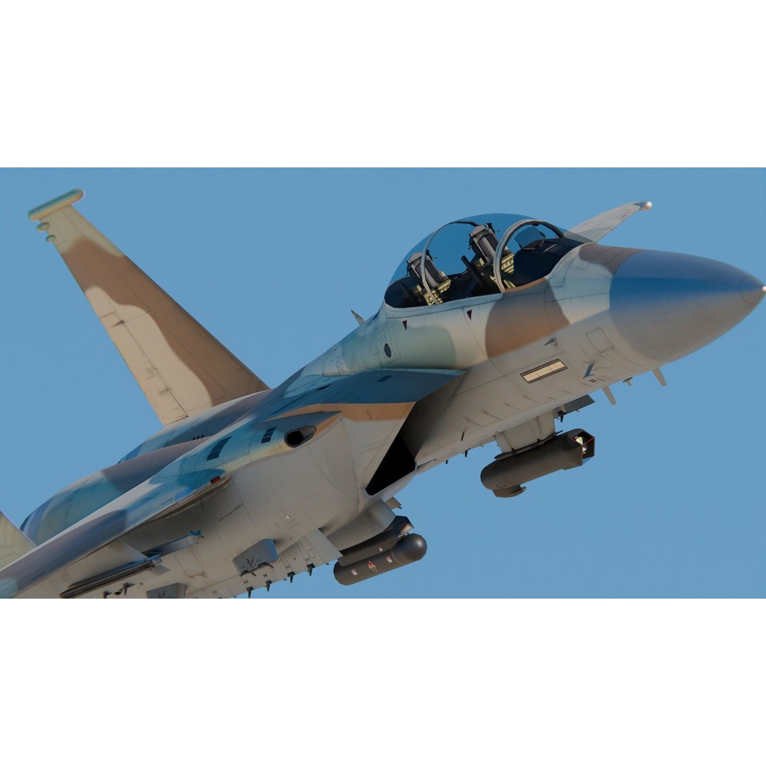 McDonnell Douglas F-15E Strike Eagle 3D Model – High Poly Game Asset, PBR Textures - View 7