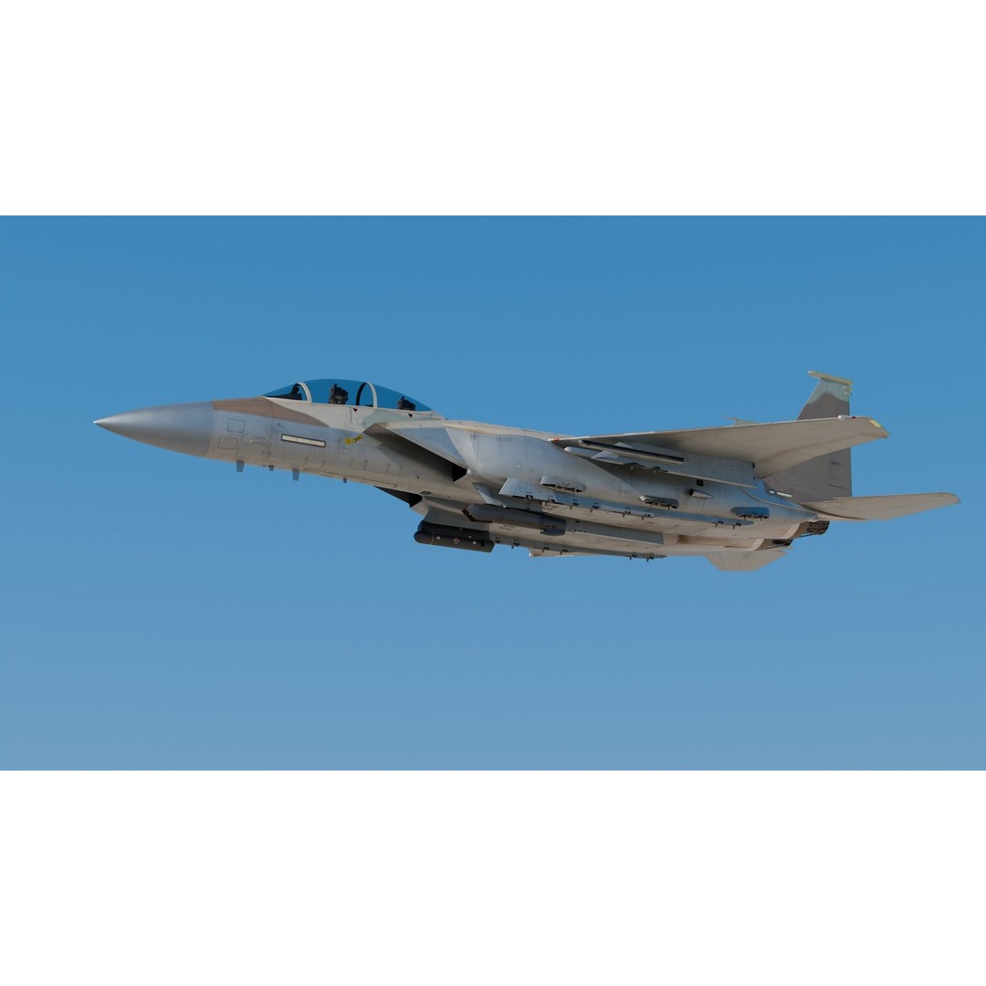 McDonnell Douglas F-15E Strike Eagle 3D Model – High Poly Game Asset, PBR Textures - View 9
