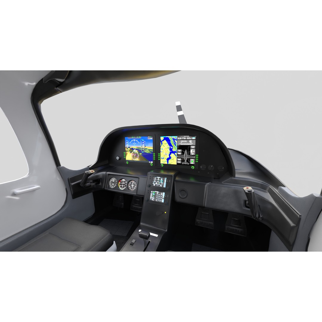 Cirrus SR22 3D Model – Yellow Carbon Aircraft, FBX & OBJ Formats - View 15