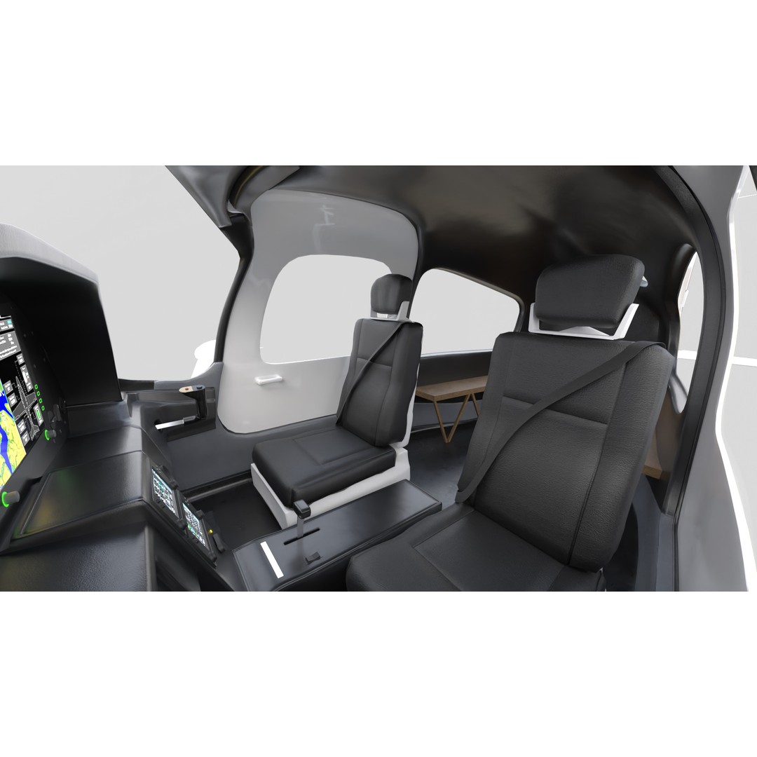 Cirrus SR22 3D Model – Yellow Carbon Aircraft, FBX & OBJ Formats - View 16