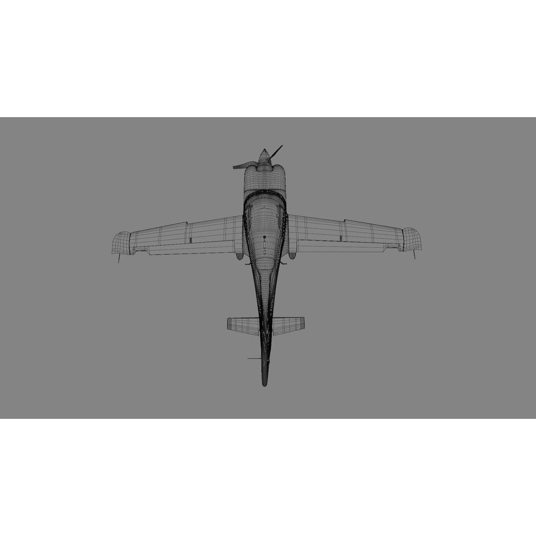 Cirrus SR22 3D Model – Yellow Carbon Aircraft, FBX & OBJ Formats - View 22