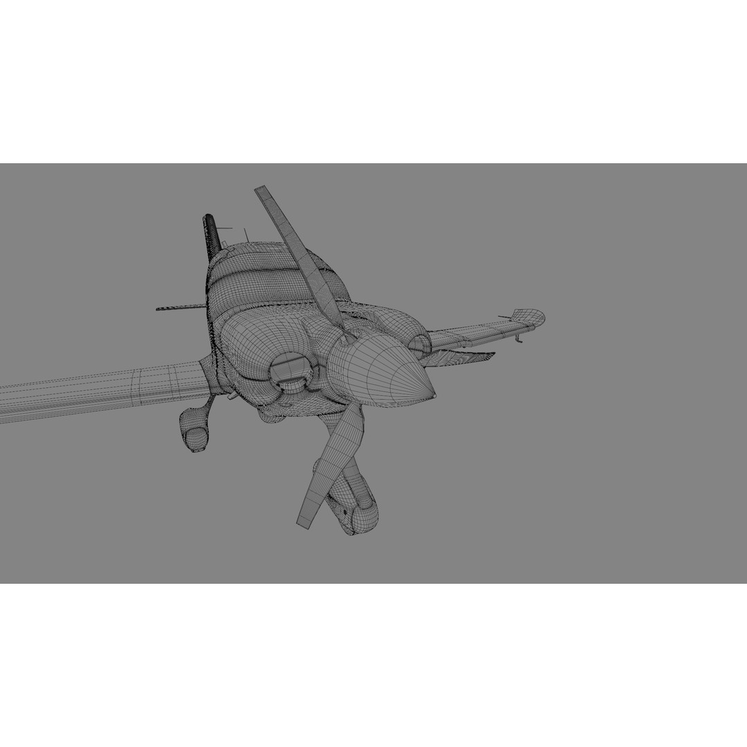 Cirrus SR22 3D Model – Yellow Carbon Aircraft, FBX & OBJ Formats - View 23