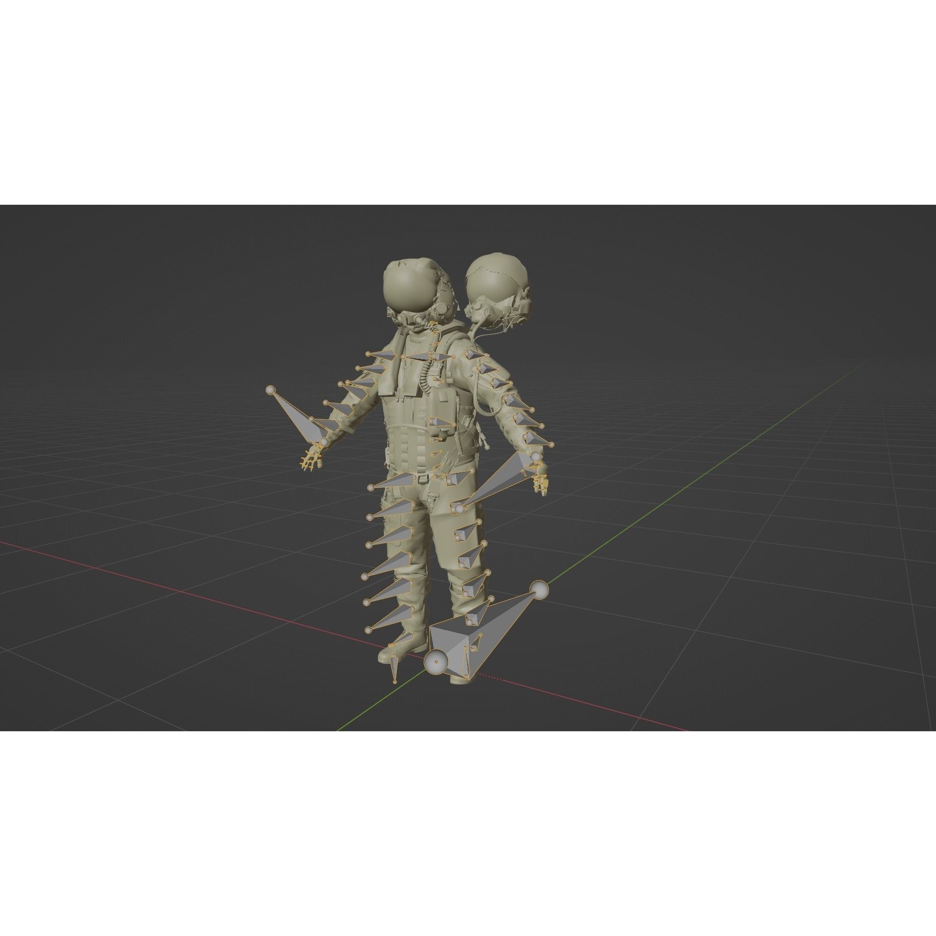 Fighter Pilot Suit - Low-Poly Game-Ready 3D Model